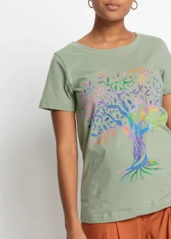 bonprix T-shirt coton imprimé|Femme T-Shirts & Tops