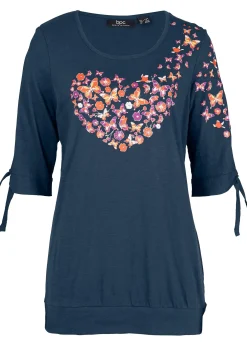 bonprix T-shirt coton épaules dénudées, mi-manches|Femme T-Shirts & Tops