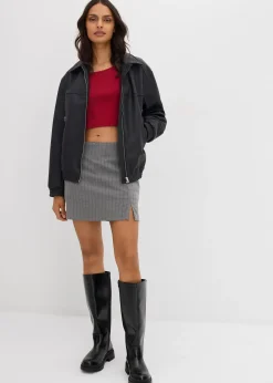 bonprix T-shirt court et côtelé|Femme T-Shirts & Tops