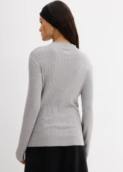 Femme bonprix T-Shirts & Tops|T-shirt côtelé en viscose mélangée