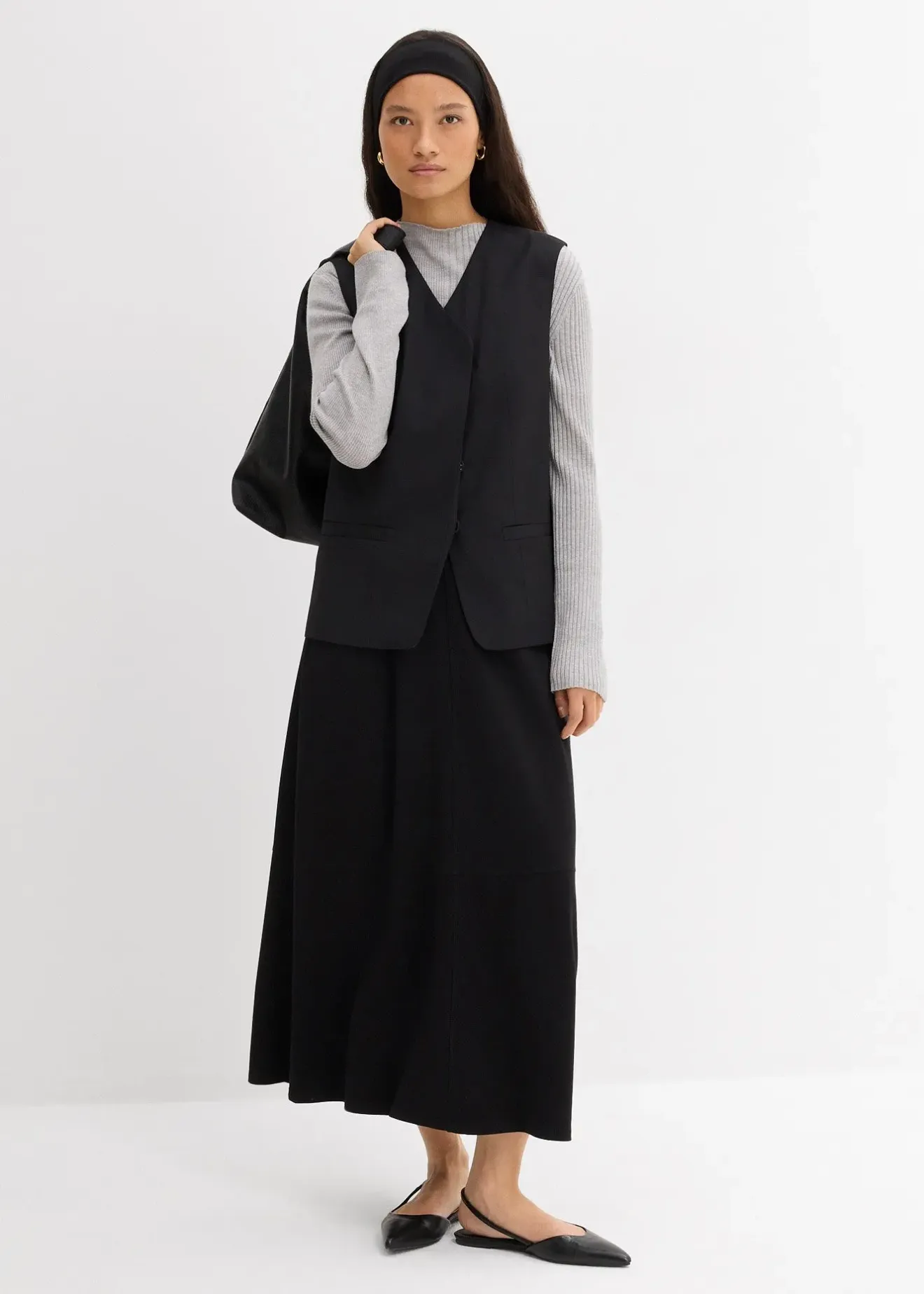 Femme bonprix T-Shirts & Tops|T-shirt côtelé en viscose mélangée