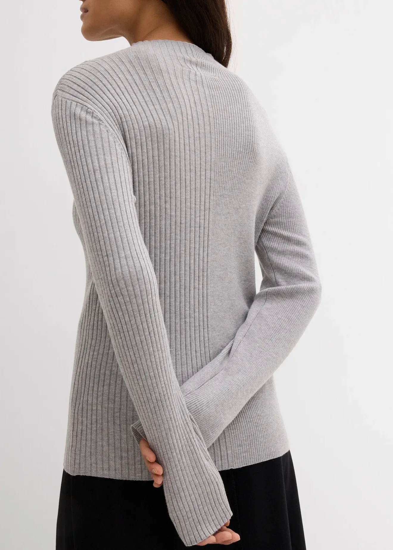 Femme bonprix T-Shirts & Tops|T-shirt côtelé en viscose mélangée