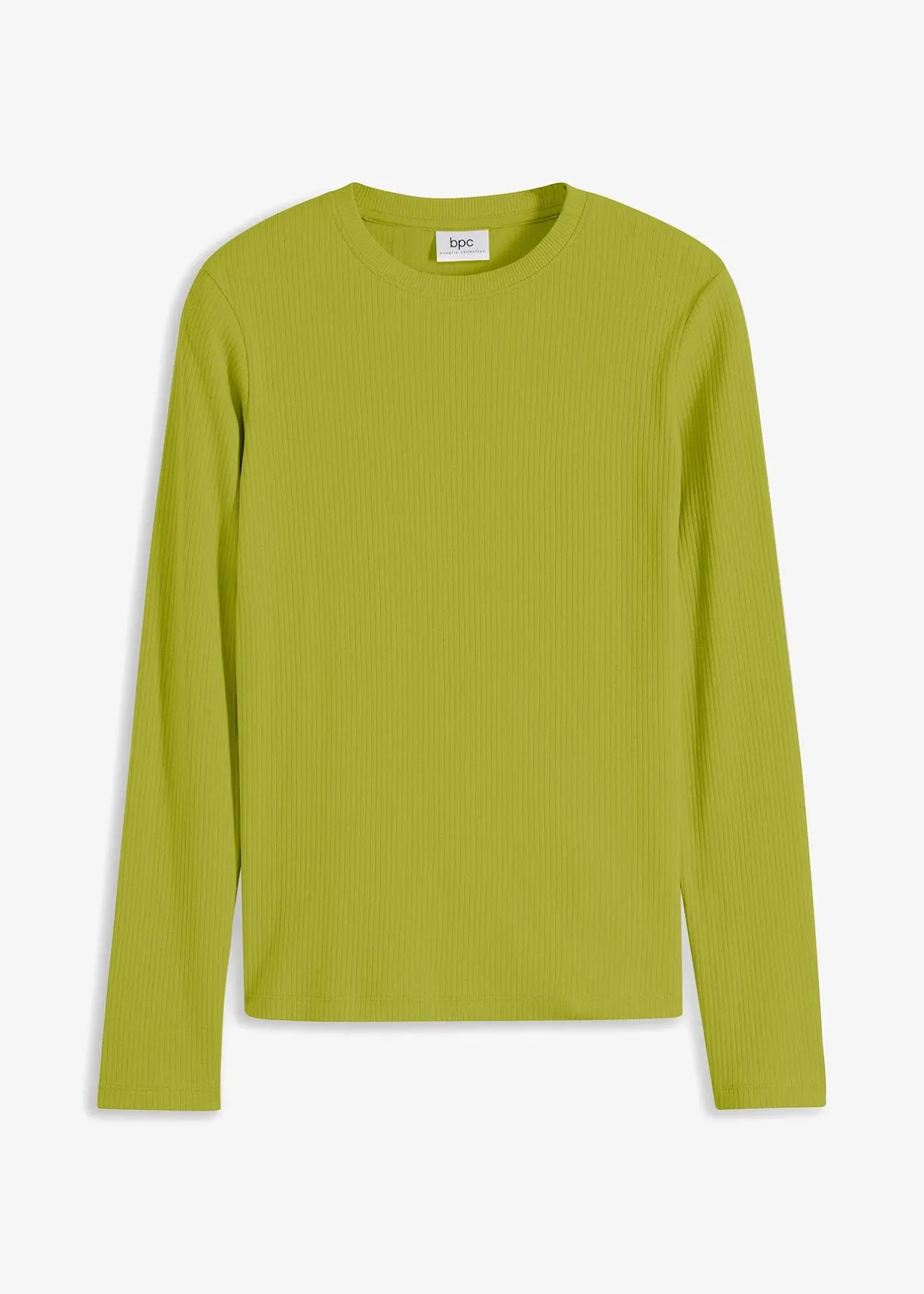 Femme bonprix Basiques|T-Shirts & Tops|T-shirt côtelé manches longues 100 % coton