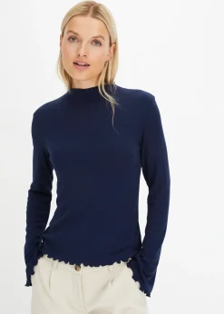 Femme bonprix T-Shirts & Tops|T-shirt côtelé manches longues