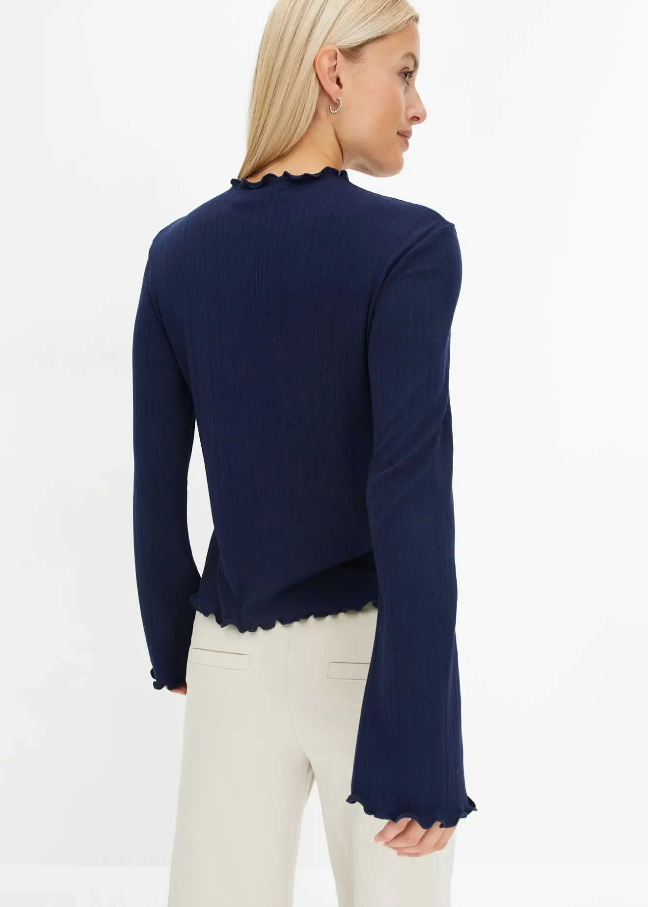 Femme bonprix T-Shirts & Tops|T-shirt côtelé manches longues