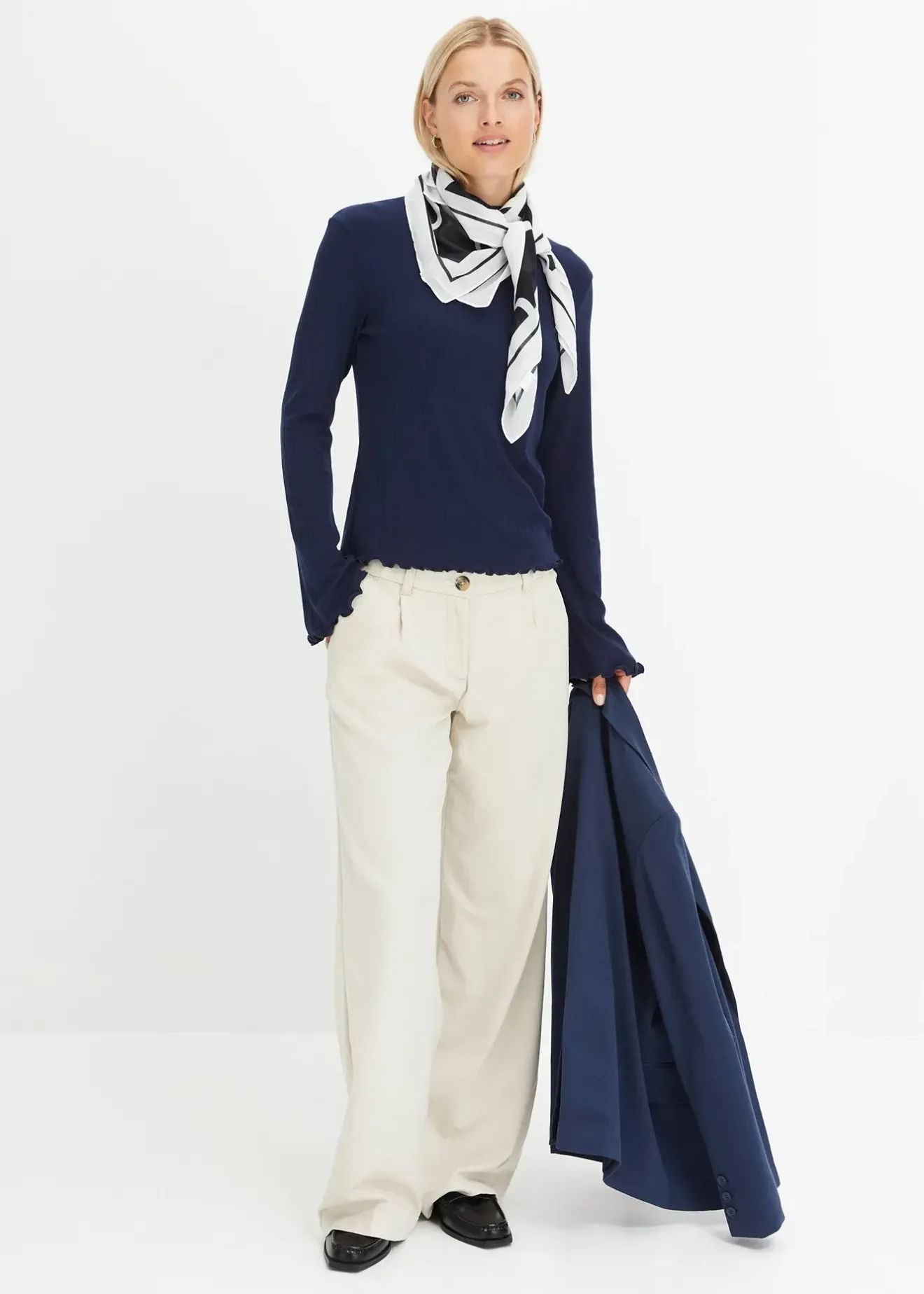 Femme bonprix T-Shirts & Tops|T-shirt côtelé manches longues