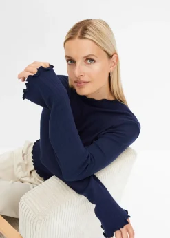 Femme bonprix T-Shirts & Tops|T-shirt côtelé manches longues