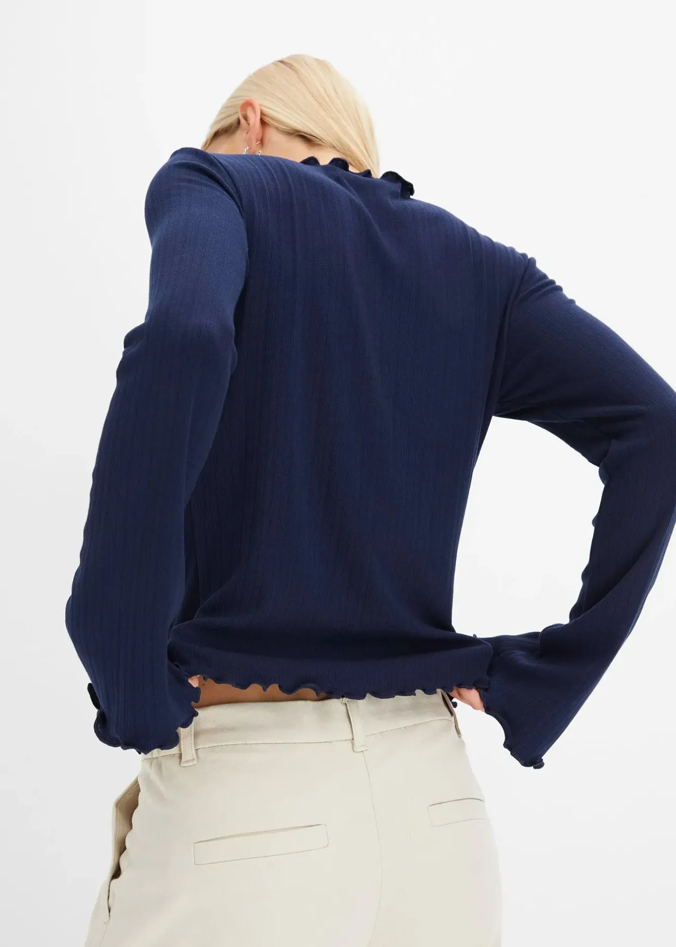 Femme bonprix T-Shirts & Tops|T-shirt côtelé manches longues