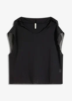 bonprix T-shirt de plage transparent avec capuche|Femme Vêtements De Plage|T-Shirts & Tops