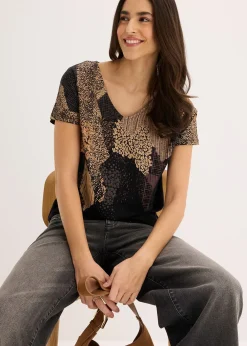 bonprix T-shirt doux en viscose extensible|Femme T-Shirts & Tops