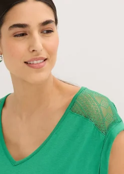 bonprix T-shirt doux en viscose extensible|Femme T-Shirts & Tops