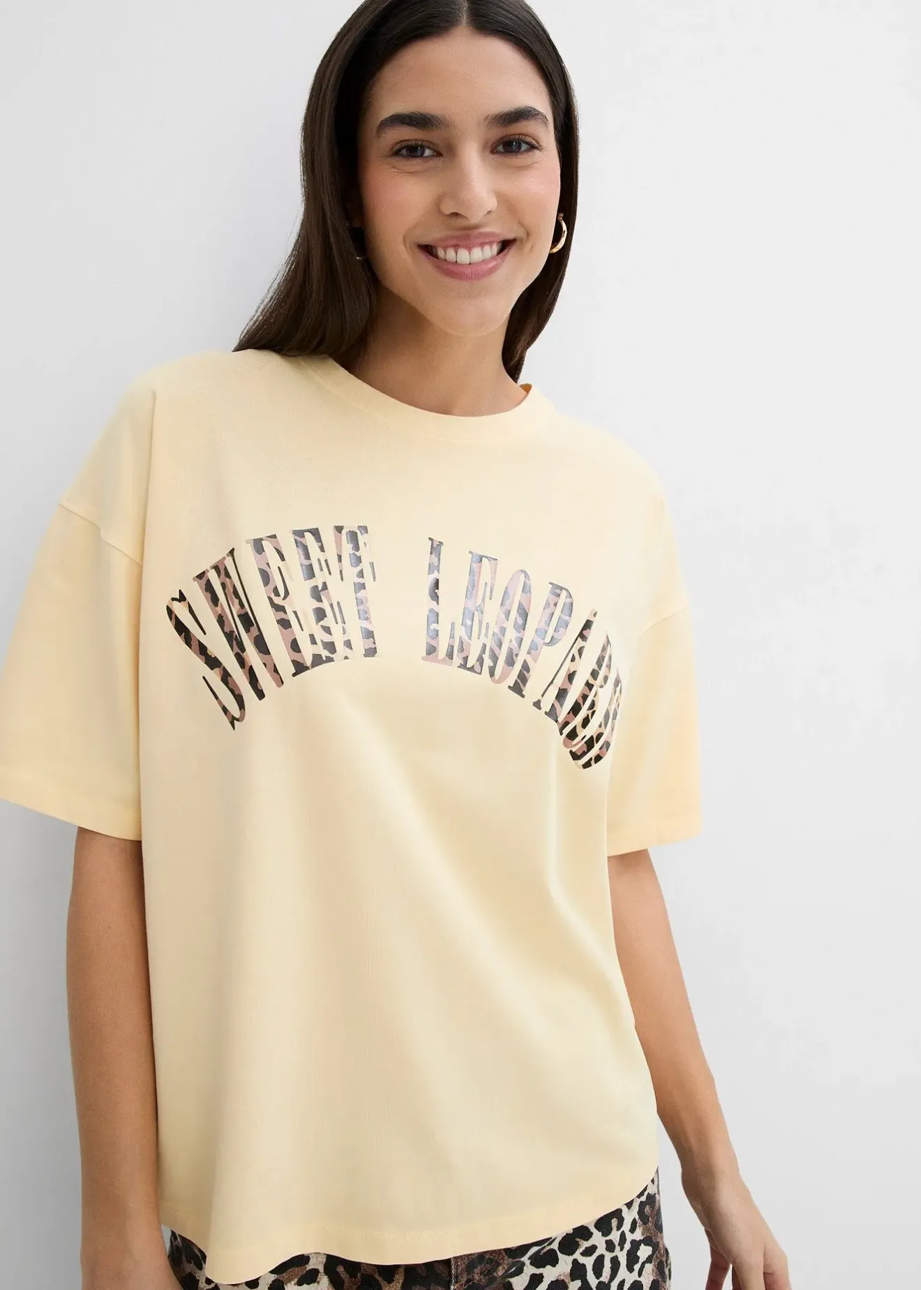 bonprix T-shirt doux et oversize en coton extensible|Femme T-Shirts & Tops