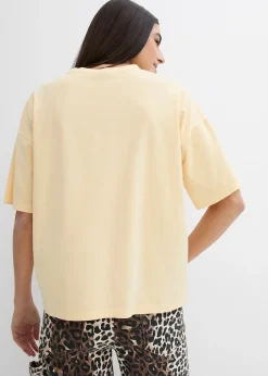 bonprix T-shirt doux et oversize en coton extensible|Femme T-Shirts & Tops