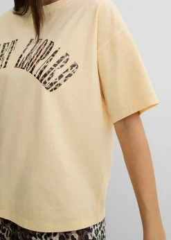 bonprix T-shirt doux et oversize en coton extensible|Femme T-Shirts & Tops