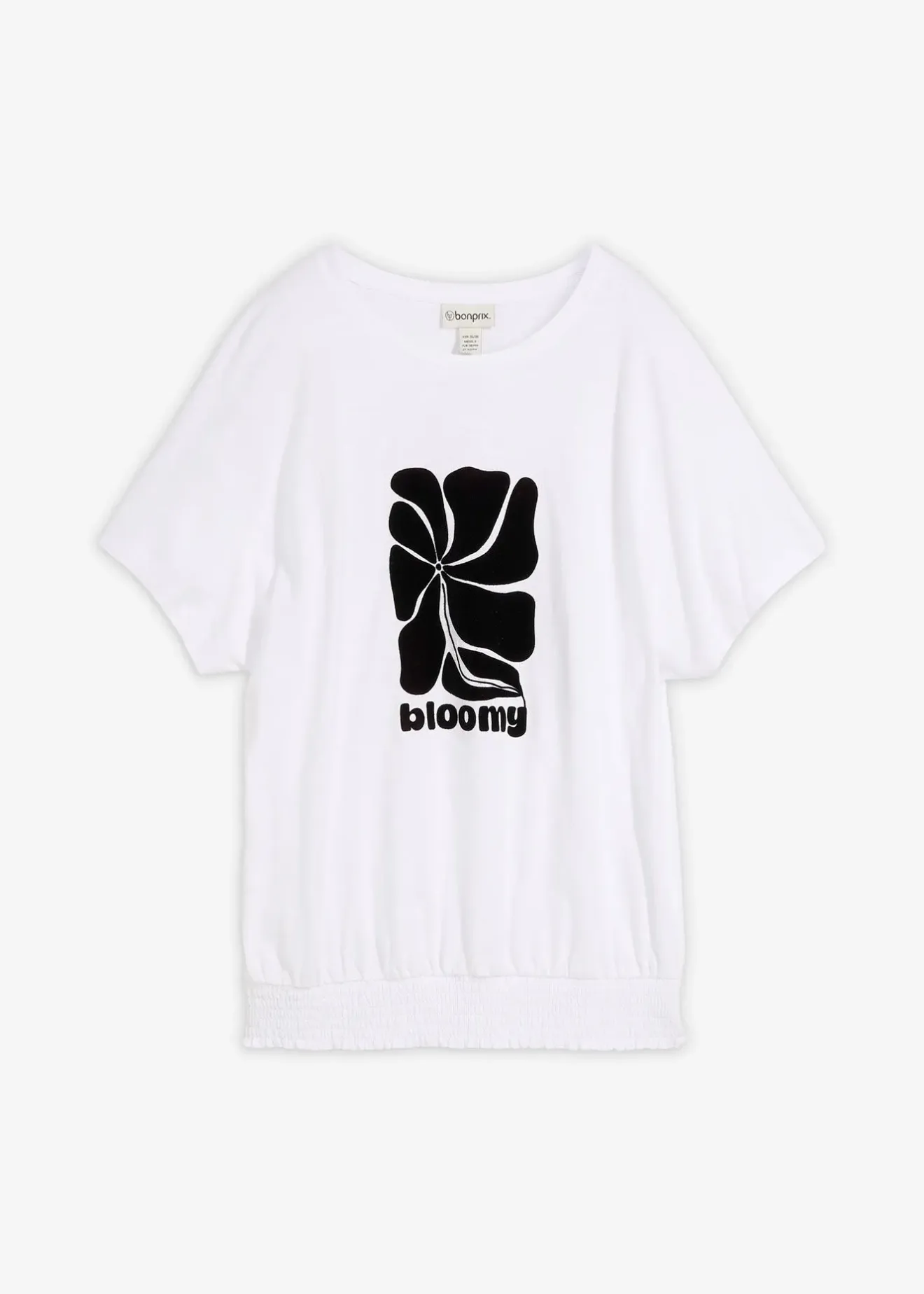 bonprix T-shirt en coton à base smockée|Femme T-Shirts & Tops