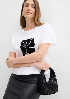 bonprix T-shirt en coton à base smockée|Femme T-Shirts & Tops