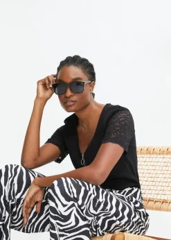 bonprix T-shirt en coton côtelé|Femme T-Shirts & Tops