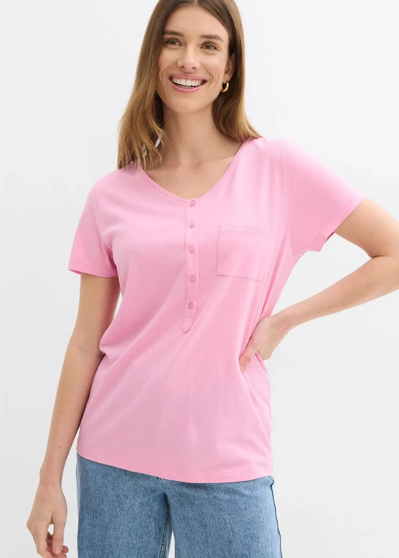 Femme bonprix T-Shirts & Tops|T-shirt en coton et viscose