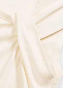 bonprix T-shirt en coton extensible avec détail twisté|Femme T-Shirts & Tops