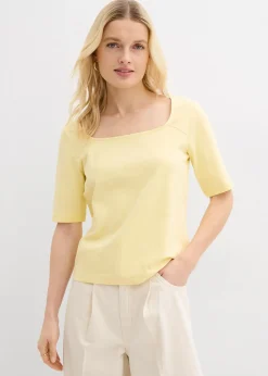 bonprix T-shirt en coton épais|Femme Basiques|T-Shirts & Tops