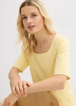 bonprix T-shirt en coton épais|Femme Basiques|T-Shirts & Tops