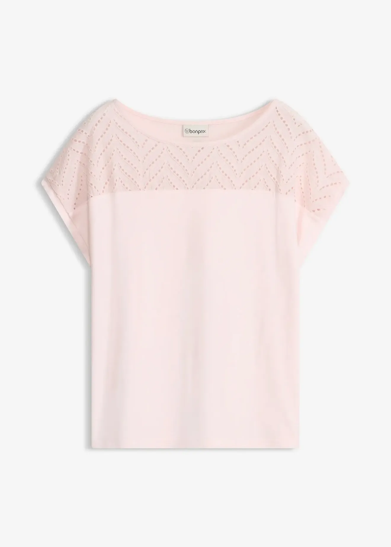 Femme bonprix T-Shirts & Tops|T-shirt en dentelle, en viscose douce