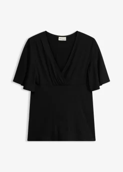 bonprix T-shirt en jersey à décolleté plongeant|Femme T-Shirts & Tops