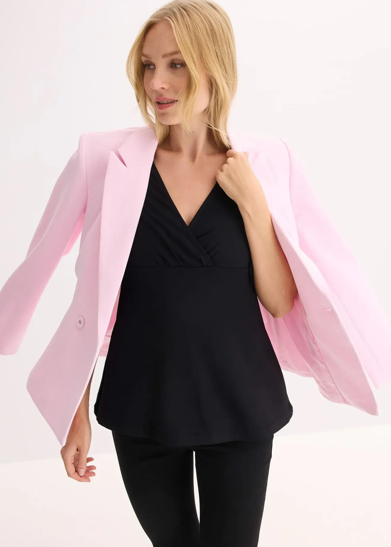 bonprix T-shirt en jersey à décolleté plongeant|Femme T-Shirts & Tops