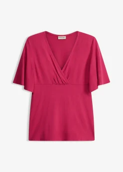 bonprix T-shirt en jersey à décolleté plongeant|Femme T-Shirts & Tops
