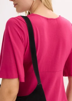 bonprix T-shirt en jersey à décolleté plongeant|Femme T-Shirts & Tops