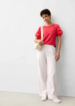 Femme bonprix Premium|T-shirt en lin à manches ballon