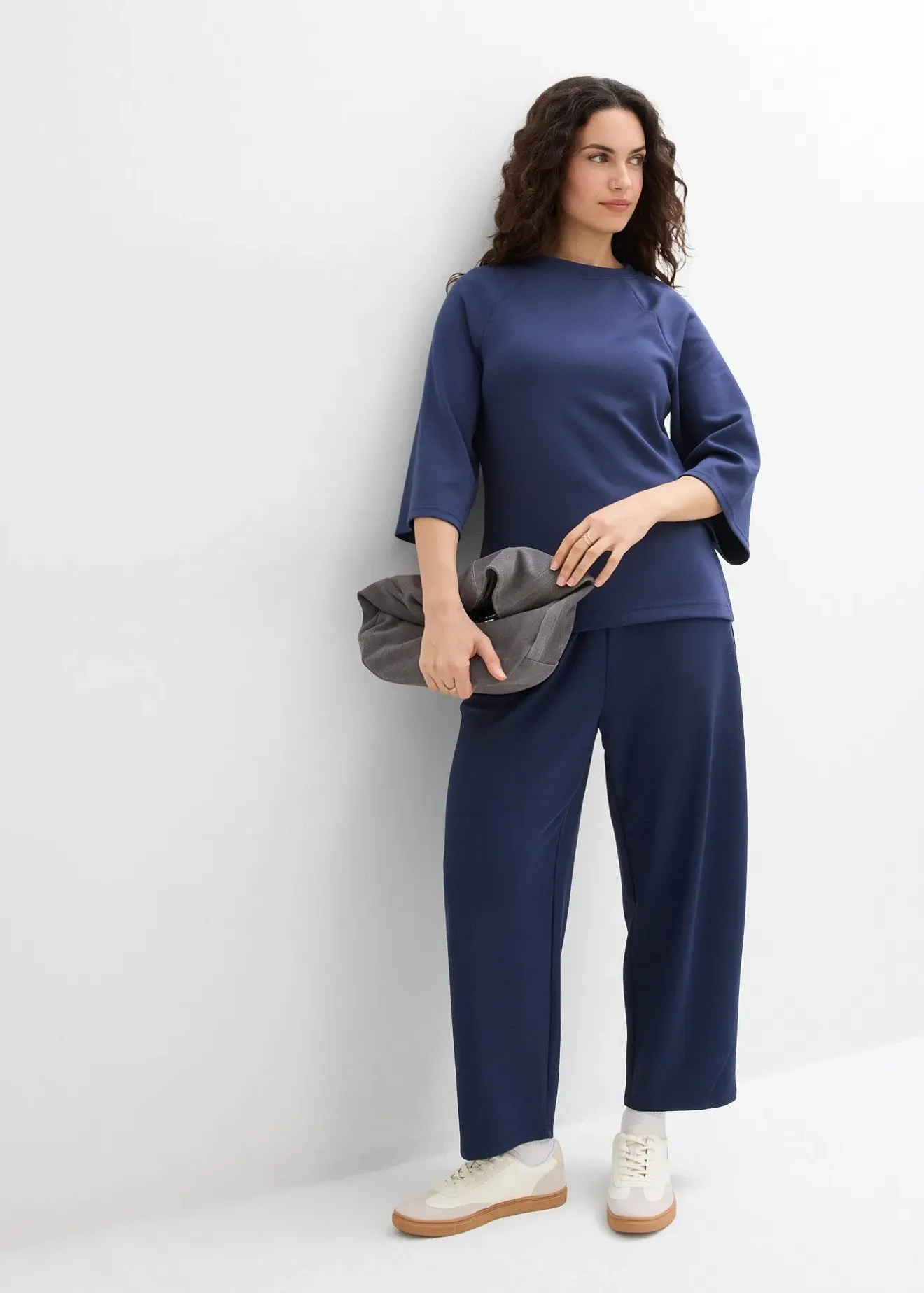 Femme bonprix T-Shirts & Tops|T-shirt en matière néoprène avec empiècement élastique