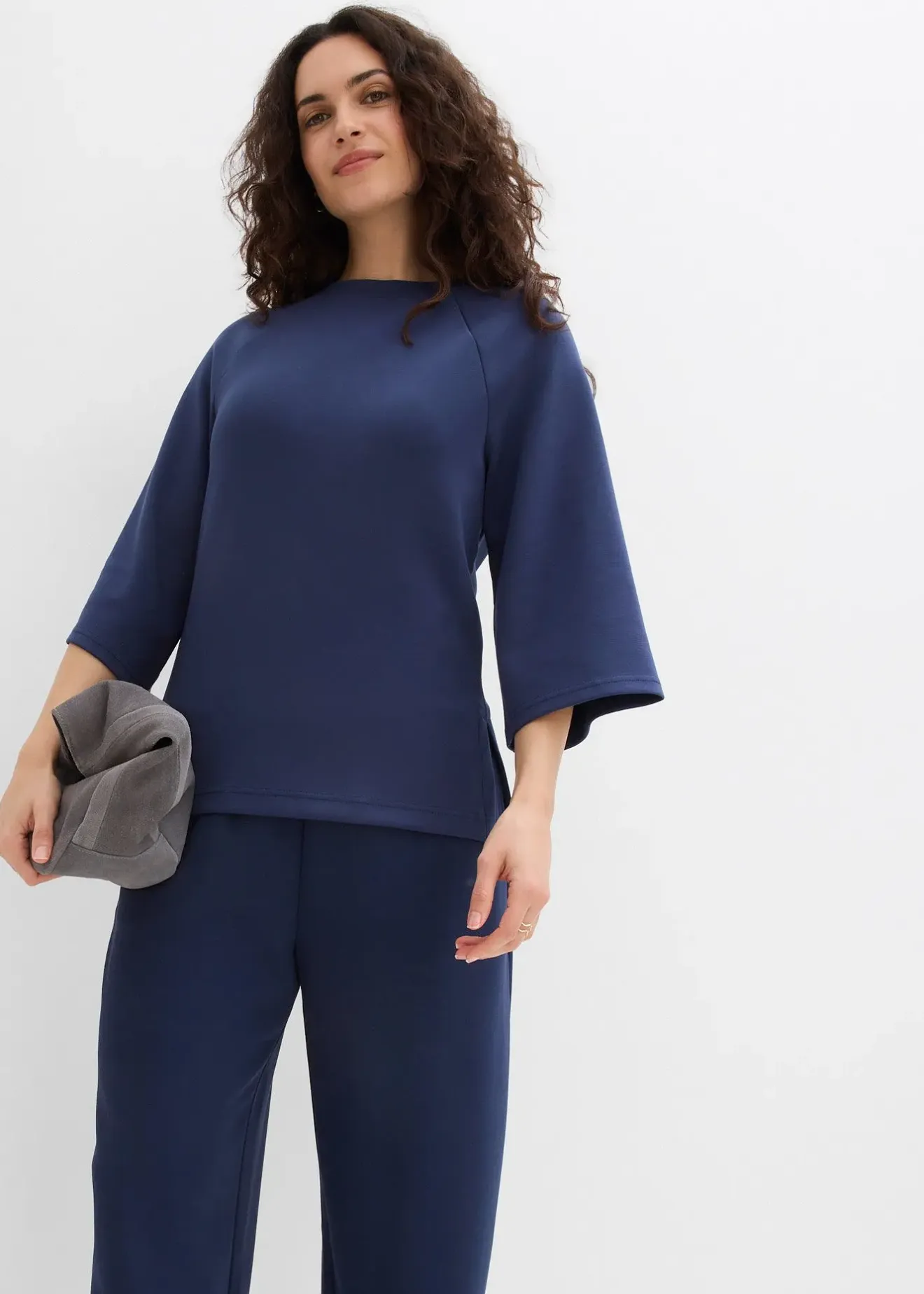 Femme bonprix T-Shirts & Tops|T-shirt en matière néoprène avec empiècement élastique