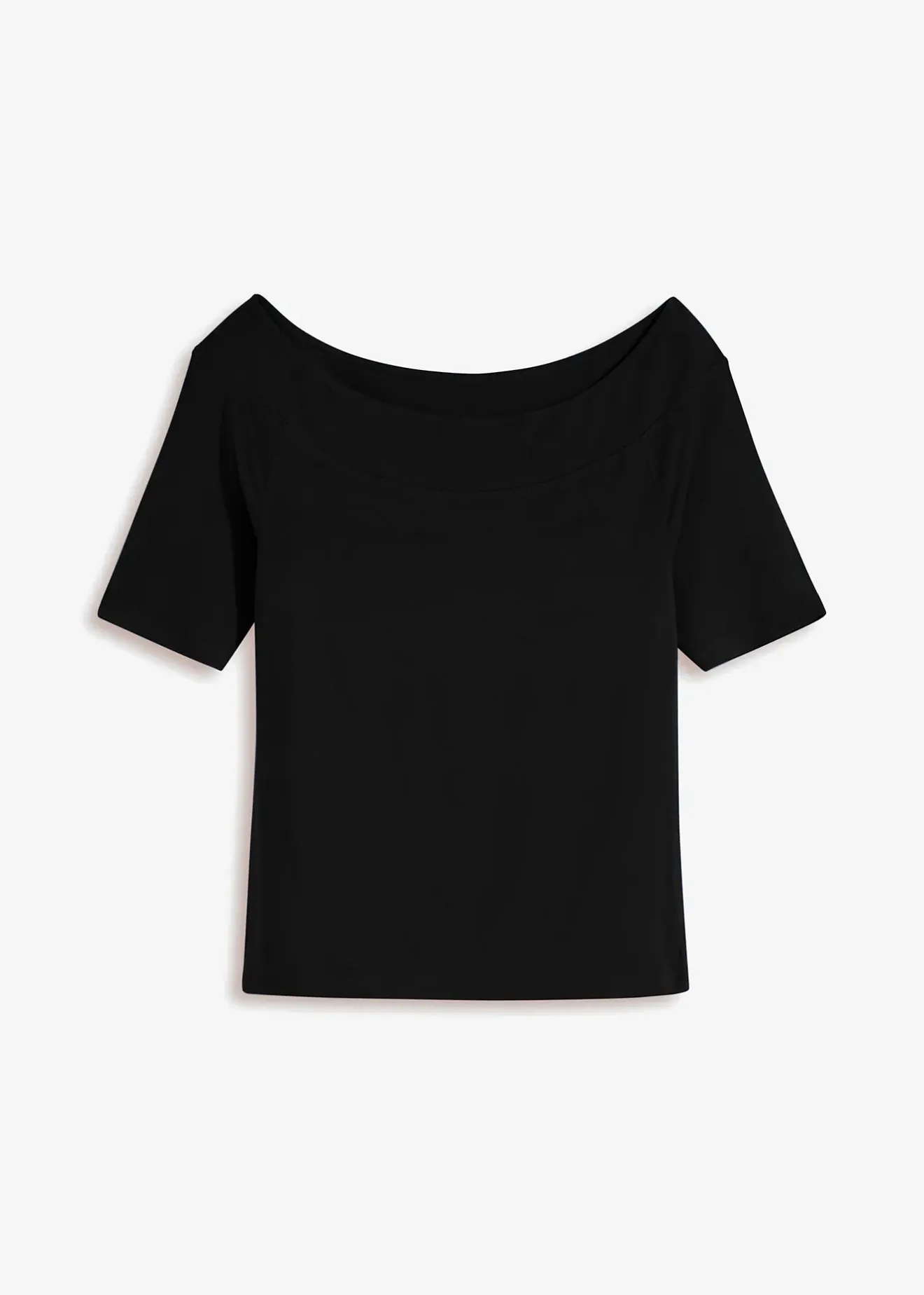 bonprix T-shirt encolure Bardot en viscose extensible|Femme T-Shirts & Tops