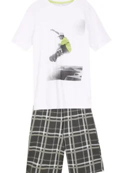 bonprix T-shirt et bermuda 100% coton (ens. 2 pces)|Enfant Vêtements Enfant|Garçons 9-16 Ans·Shorts