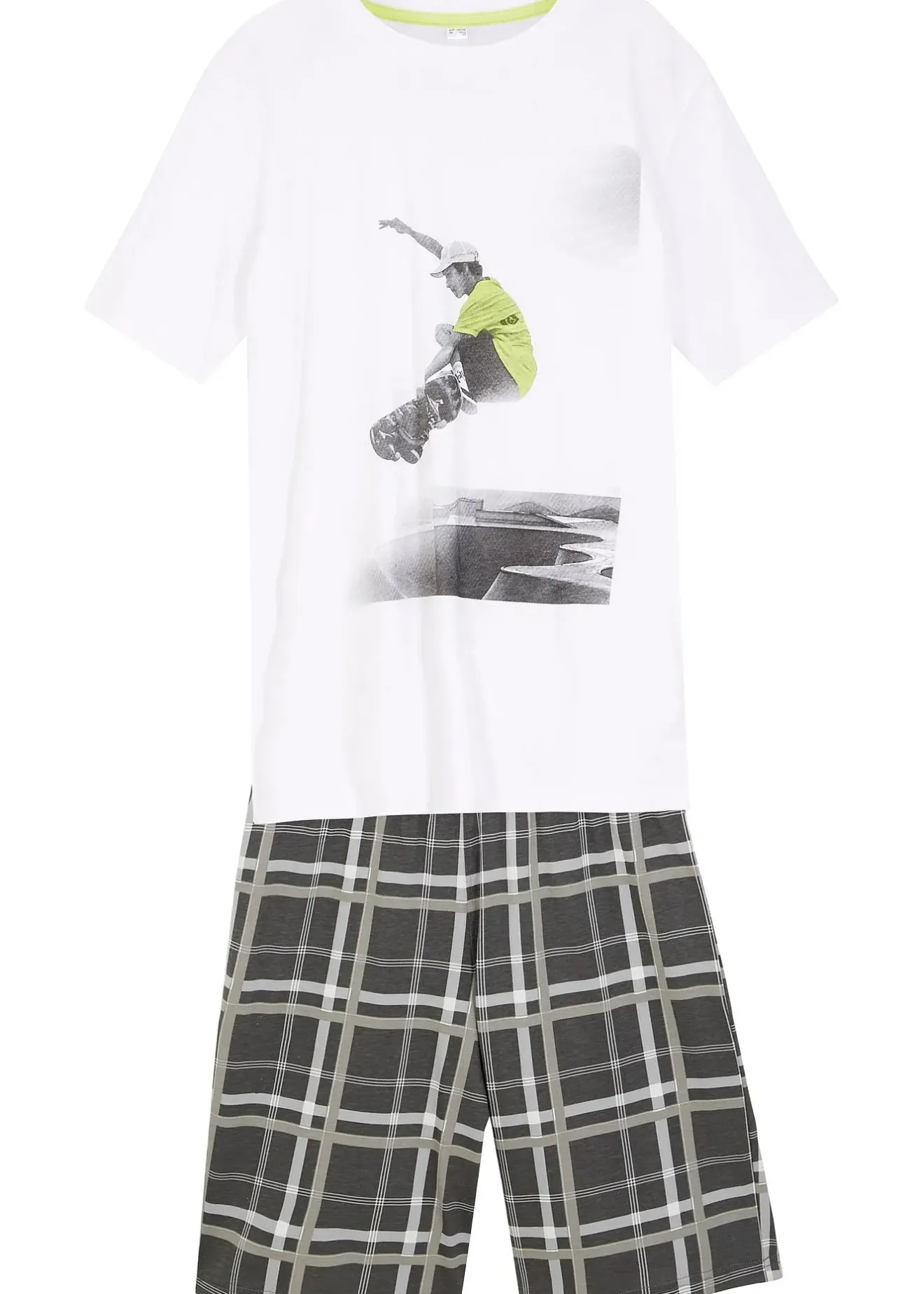 bonprix T-shirt et bermuda 100% coton (ens. 2 pces)|Enfant Vêtements Enfant|Garçons 9-16 Ans·Shorts