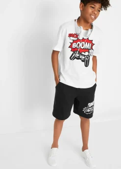 bonprix T-shirt et bermuda (ens. 2 pces) en jersey 100% coton|Enfant Vêtements Enfant|Garçons 9-16 Ans·T-Shirts