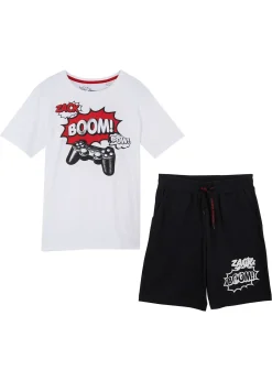bonprix T-shirt et bermuda (ens. 2 pces) en jersey 100% coton|Enfant Vêtements Enfant|Garçons 9-16 Ans·T-Shirts