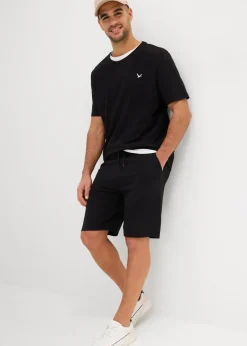 Homme bonprix Pantalons|T-Shirts & Polos|T-shirt et bermuda (ens. 2 pces) en jersey 100% coton