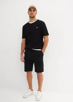 Homme bonprix Pantalons|T-Shirts & Polos|T-shirt et bermuda (ens. 2 pces) en jersey 100% coton