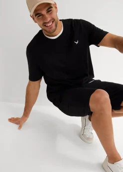 Homme bonprix Pantalons|T-Shirts & Polos|T-shirt et bermuda (ens. 2 pces) en jersey 100% coton