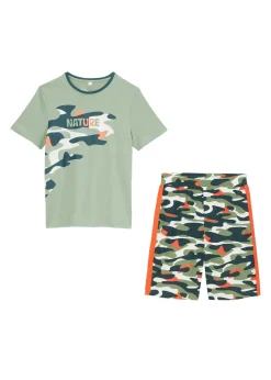 Enfant bonprix Vêtements Enfant|Garçons 2-8 Ans·Shorts|T-shirt et bermuda garçon 100% coton (ens. 2 pces)