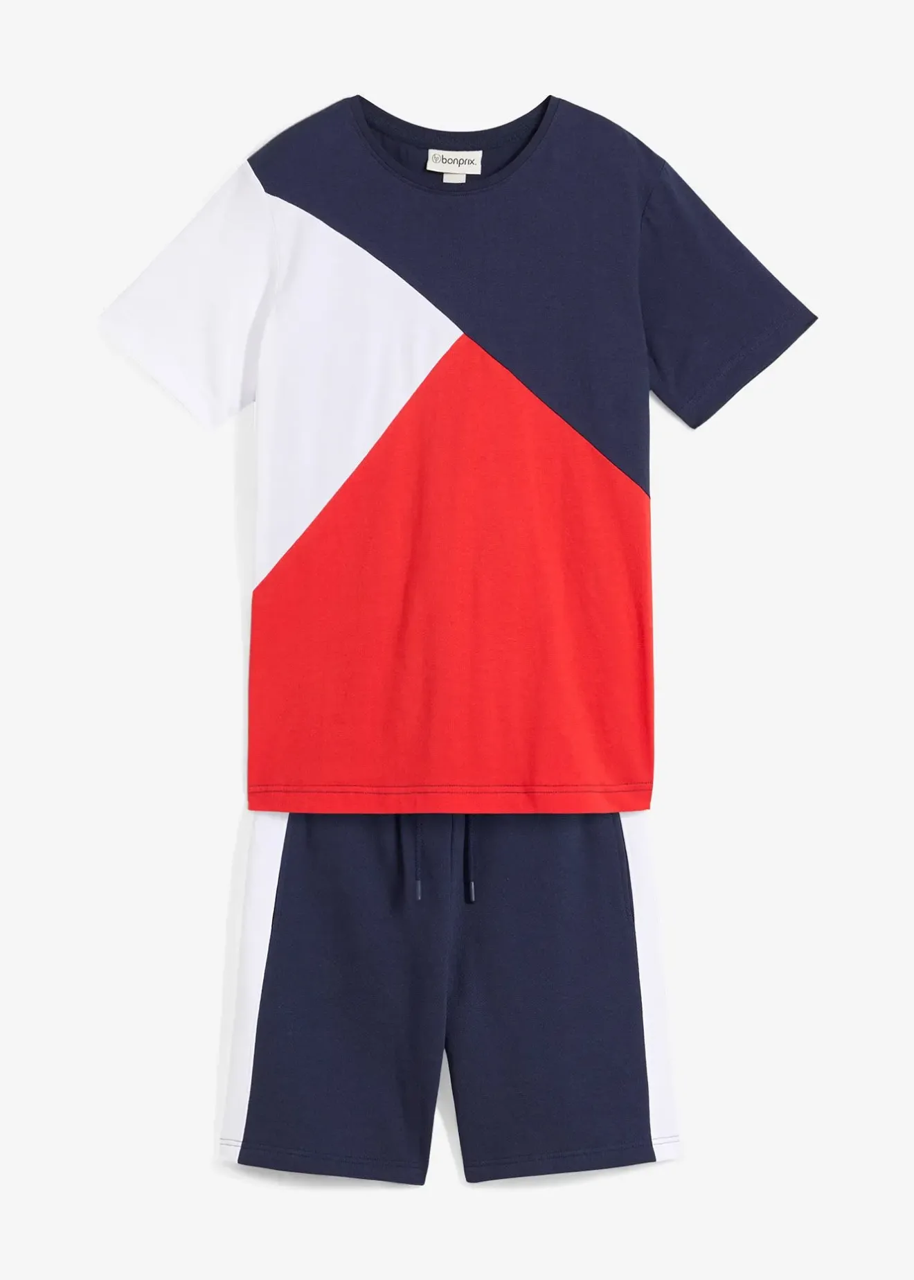 bonprix T-shirt et bermuda molletonné (ens. 2 pces.) 100% coton|Enfant Vêtements Enfant|Garçons 9-16 Ans·Shorts