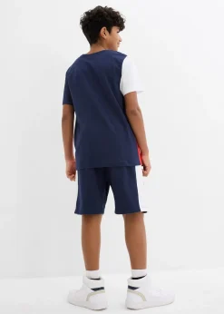 bonprix T-shirt et bermuda molletonné (ens. 2 pces.) 100% coton|Enfant Vêtements Enfant|Garçons 9-16 Ans·Shorts