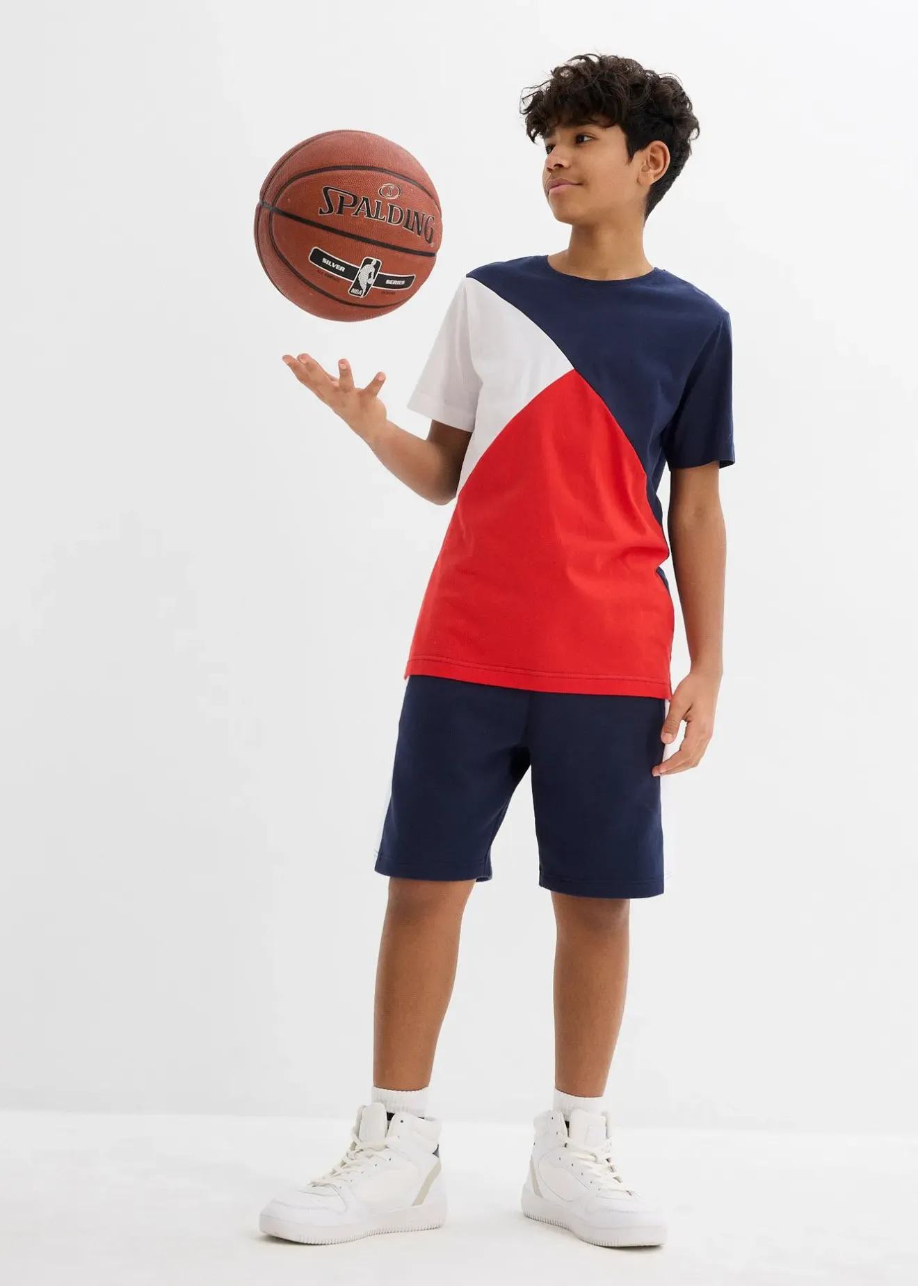 bonprix T-shirt et bermuda molletonné (ens. 2 pces.) 100% coton|Enfant Vêtements Enfant|Garçons 9-16 Ans·Shorts