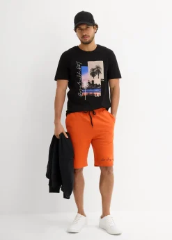 bonprix T-shirt et bermuda sweat 100% coton (ens. 2 pces)|Homme Pantalons|T-Shirts & Polos