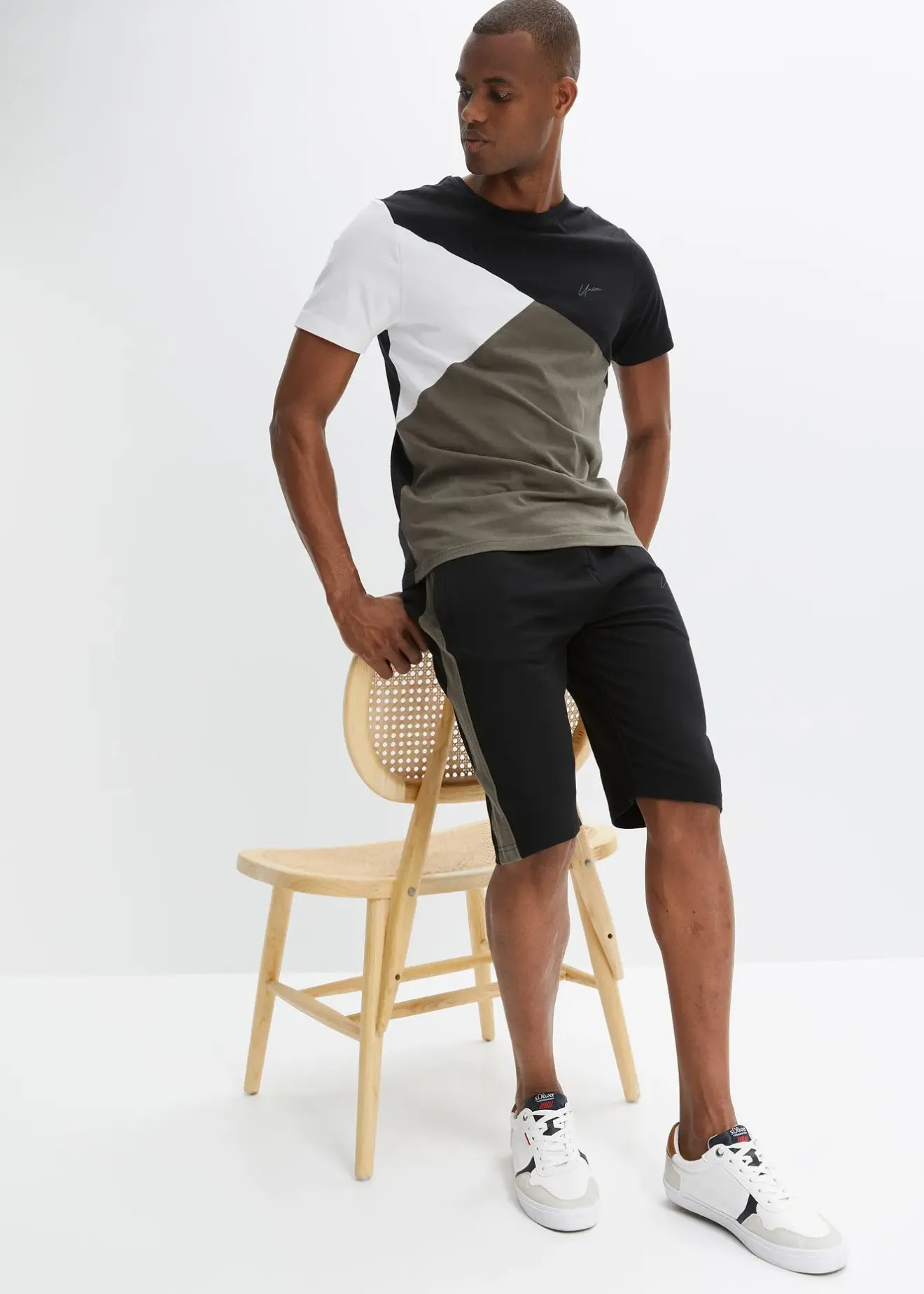 bonprix T-shirt et bermuda sweat (ens. 2 pces)|Homme Vêtements De Sport|Pantalons