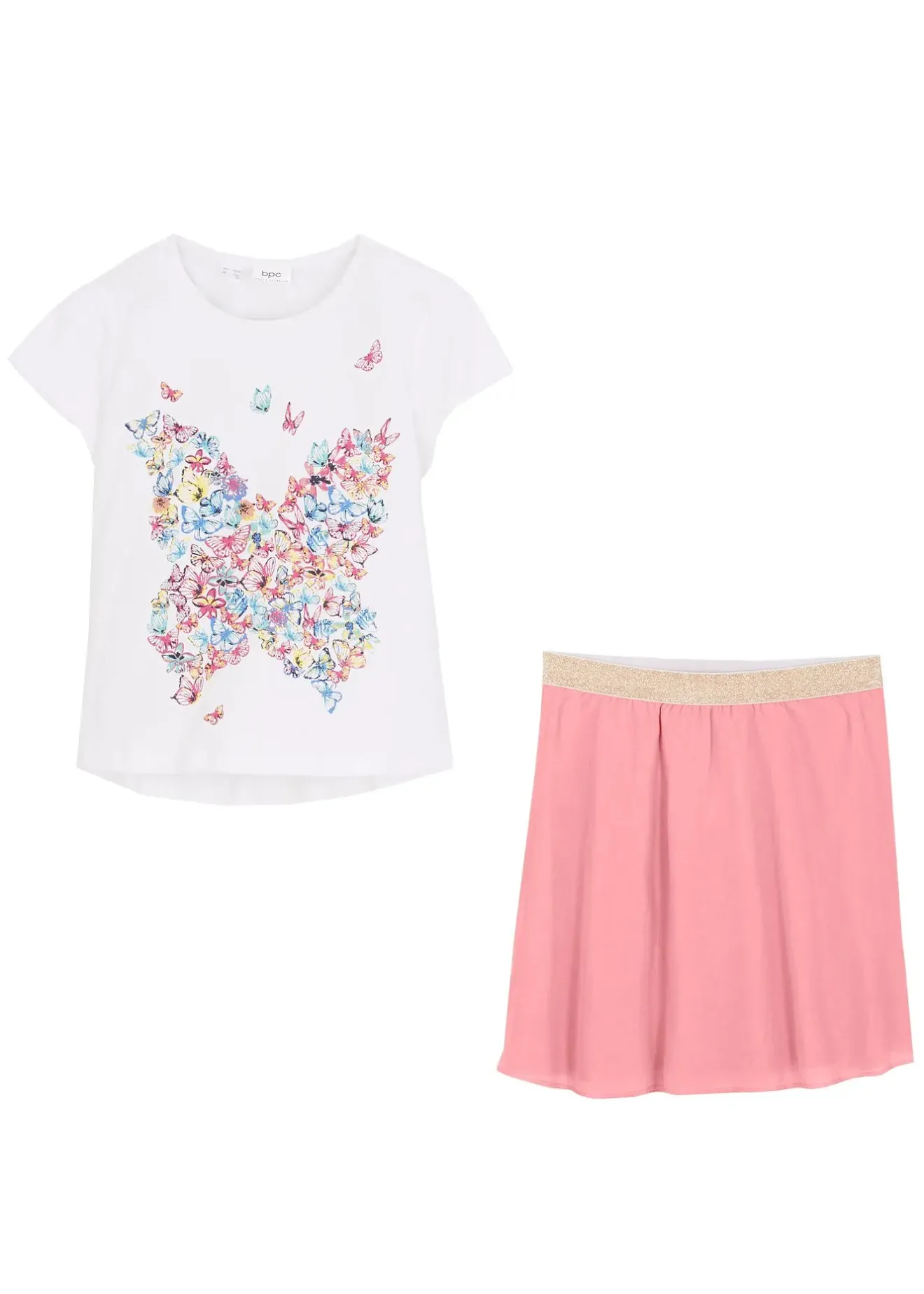 bonprix T-shirt et jupe (ens. 2 pces)|Enfant Vêtements Enfant|Filles 9-16 Ans·T-Shirts & Chemisiers