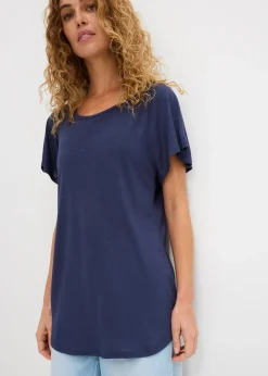 bonprix T-shirt fil flammé à manches papillon|Femme T-Shirts & Tops