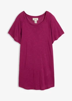 Femme bonprix T-Shirts & Tops|T-shirt fil flammé à manches papillon